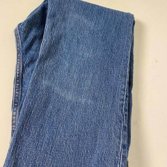 Levi's Jeans Wedgie Straight Women's Dark Wash 26 Button Fly‎ Raw Hem - Picture 14 of 14